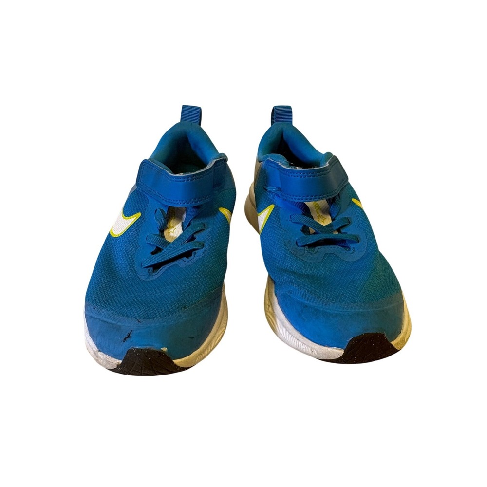 Nike Star Runner 3 Blue Grey Yellow Youth Running Shoes DA2777-009 Size 1Y